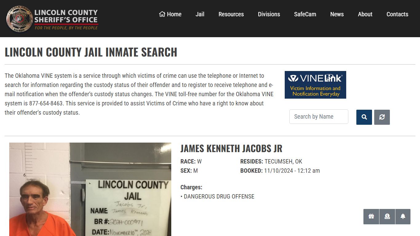 Inmate Search - Lincoln County Sheriff's Office