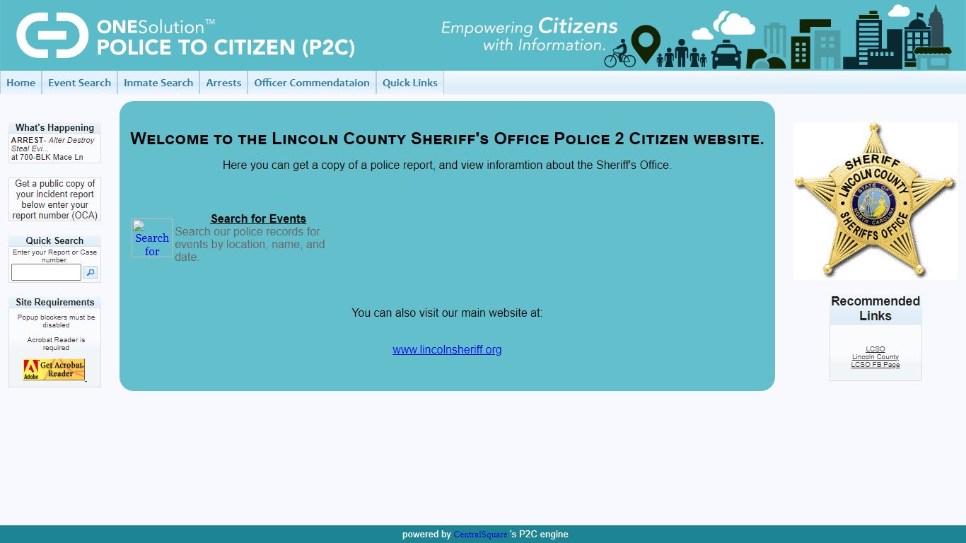 Lincoln County Sheriffs Office P2C