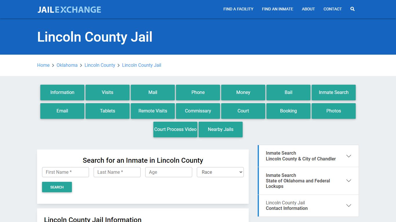 Lincoln County Jail Roster Lookup, OK, Inmate Search